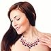 Jane Stone Fashion Statement Collar Necklace Vintage Openwork Bib Costume Jewelry (Ombre purple)