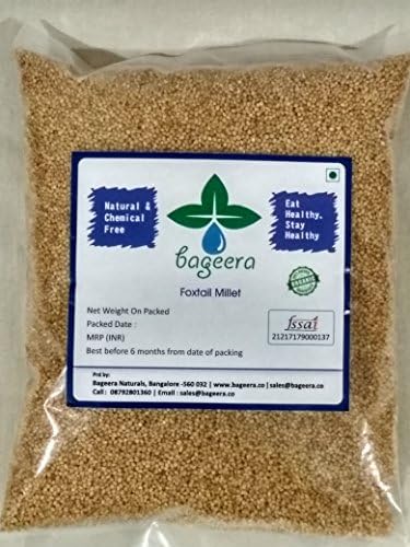 Bageera Naturals Organic Foxtail Millet 800 gm (28.21 oz)