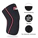 Featol Knee Sleeves (1 Pair) Support & Compression for Weightlifting, Powerlifting, CrossFit - 7mm Neoprene Sleeve for the Best Squats - Both Women & Men, Black