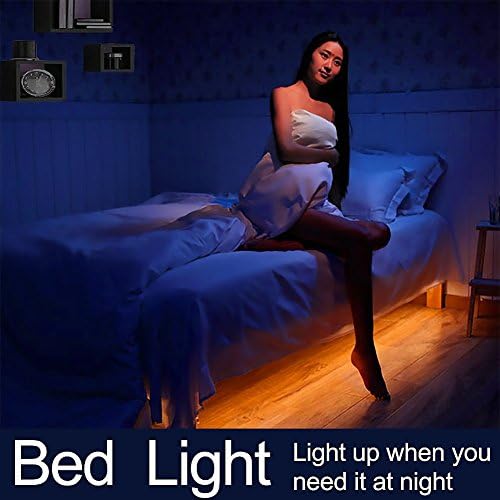 Findyouled Motion Activated Under Bed Light, Flexible LED Strip Motion Sensor Night Light with Automatic Shut Off Timer