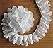 5 Yard Hollow Chiffon Pleated Organza Scallop Lace Edge Gathered Trim Ribbon 3.5 cm Width Vintage White Edging Trimmings Fabric Embroidered Applique Sewing Craft Wedding Dress Clothes Embellishment