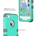 ULAK SE Case,iPhone 5S Case, Anti Slip Shock Resistance Protective Cover with Hybrid High Soft Silicone + Hard PC Case for Apple iPhone 5/5S/SE (Light Green+Grey)