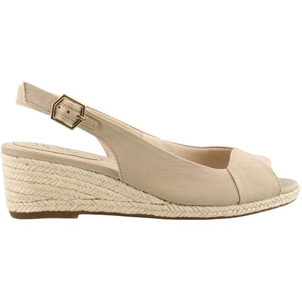 Womens Espadrille Platform Elastic Cross Strap Closed Toe Wedge