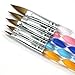 ReNext 28 in1 Combo Set Professional Acrylic Liquid Nail Art Brush Pen Glue Glitter Strip Shimmering Powder Hexagon Slice Toe Finger Separator Buffer Block Deco Tips Tool Kit