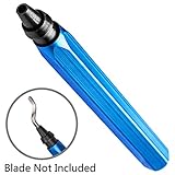 Acrux7 Metal Deburring Tool Handle for Rotary Deburr Blade, Aluminum Alloy Handle, Pen & Hex Shape, 1 Pack (No Blade)