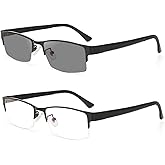 mincl/Photocromic Lens Transition Business Frames Reading Glasses