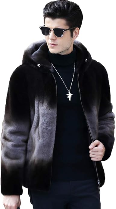 mink fur hoodie