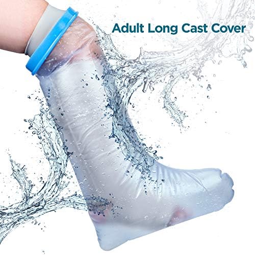 Waterproof Leg Cast Cover for Shower. Reusable, Thick Adjustable