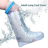 Waterproof Leg Cast Cover for Shower. Reusable, Thick Adjustable Protector Bag to Keep Casts and Bandages Dry. Full Watertight Protection for Broken or Injured Legs, Knees, Ankles, Fingers, Heels.