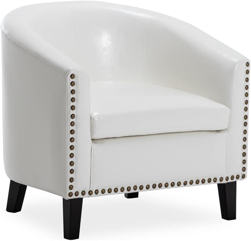 BELLEZE Accent Barrel Chair, Modern Tub Club Chair Upholstered Armchair