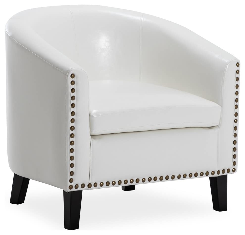BELLEZE Accent Barrel Chair, Modern Tub Club Chair Upholstered Armchair
