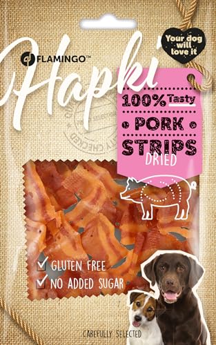 Flamingo Friandises Hapki Lanières de Bacon - 50gr - sans Glutes et sucres ajoutés