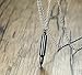 Personalized Custom Black Stainless Steel Bullet Memorial Keepsake Pendant Cremation Ash Urn Necklace for Men,24