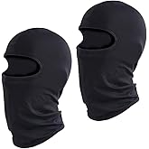 2 Black Children's Balaclavas, Wind & Dust Masks, Universal Ski Caps for Boys & Girls, Cycling Scarves (8-12 Years Old)