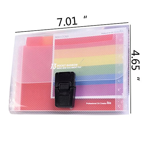 Goblin's Treasures 13 Pockets A6 Rainbow Expanding Folder A6 Mini Index File Folder