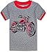 shelry Boys Pajamas Motorcycle Cotton Kids Clothes Short Sets Size 4Y