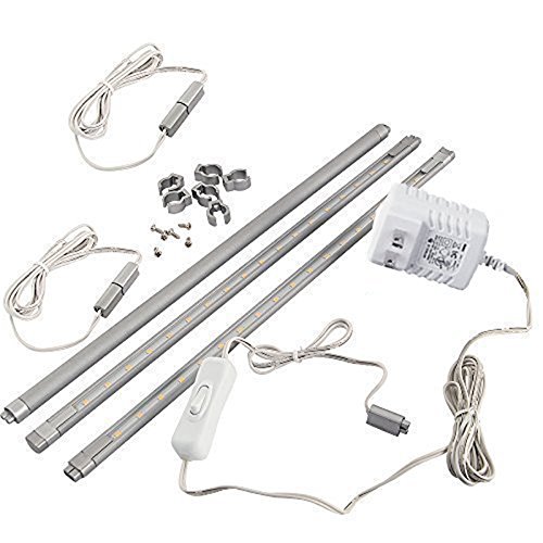 Cefrank 3-Pack LED Linkable Super Bright & Slim Cabinet Lights Bar Strip Set – Total of 11 Watt, 900LM LED Accent Kitchen Under Lighting(White)
