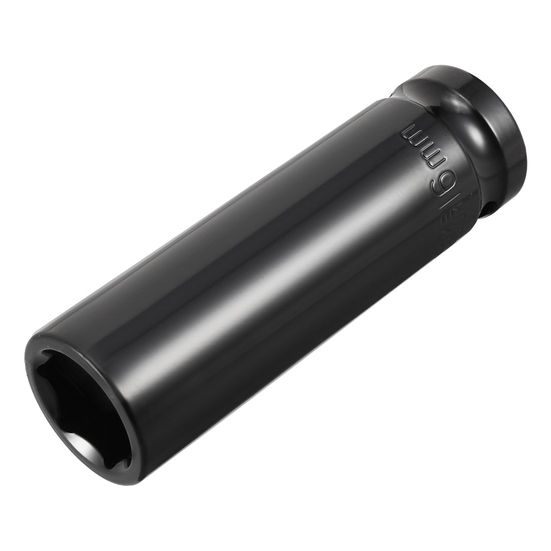 Sourcingmap 1/2" Drive by 16mm Deep Impact Socket, Heat-Treated CR-V Steel, 6-Point, Metric Sizes