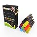 Chalk Markers, Blusmart 10pcs Bright Liquid Glass Window Pens with 40pcs Chalkboard Labels, Wet Wipe Erasable, 6mm Reversible Tips, Children Friendly