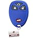 KeylessOption Keyless Entry Remote Control Car Key Fob Replacement for 15913421 -Blue