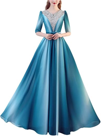 ombre evening dress