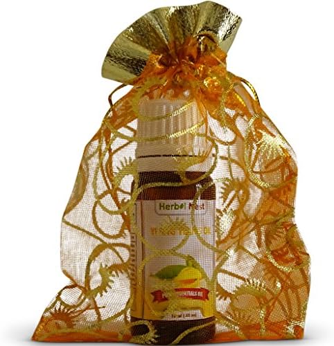 Ylang Ylang Essential Oil with FREE Organza Gift Bag - Undiluted, Pure, Therapeutic Grade, Premium Quality Aromatherapy Essential Oil - 10 ml