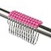 Amazer Shower Curtain Hooks, Decorative Shower Curtain Hooks Stainless Steel Shower Curtain Hooks and Shower Hooks for Bathroom Shower Rods Curtains-Set of 12, Magenta