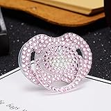 MIYOCAR luxurious bling bling pink crystal rhinestone with crown Pacifier/ Nipples /Dummy /cocka /chupeta baby gift babyshower