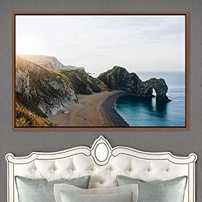 signwin Framed Canvas Wall Art Calming Waters Aerial...
