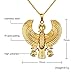 JAJAFOOK Mens Stainless Steel Egyptian Horus Bird Pendant Necklace,24