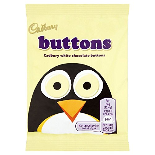 Cadbury Chocolate, White Buttons, 32.5 g (Pack Of 12)