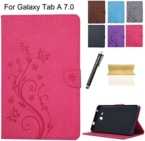 Samsung Galaxy Tab A 7.0 T280 Case,Gkin PU Leather [KickStand] Case Cover with Flip Folio Wallet Simple Cover Case for Samsung Galaxy Tab A 7.0 T280(Rose)