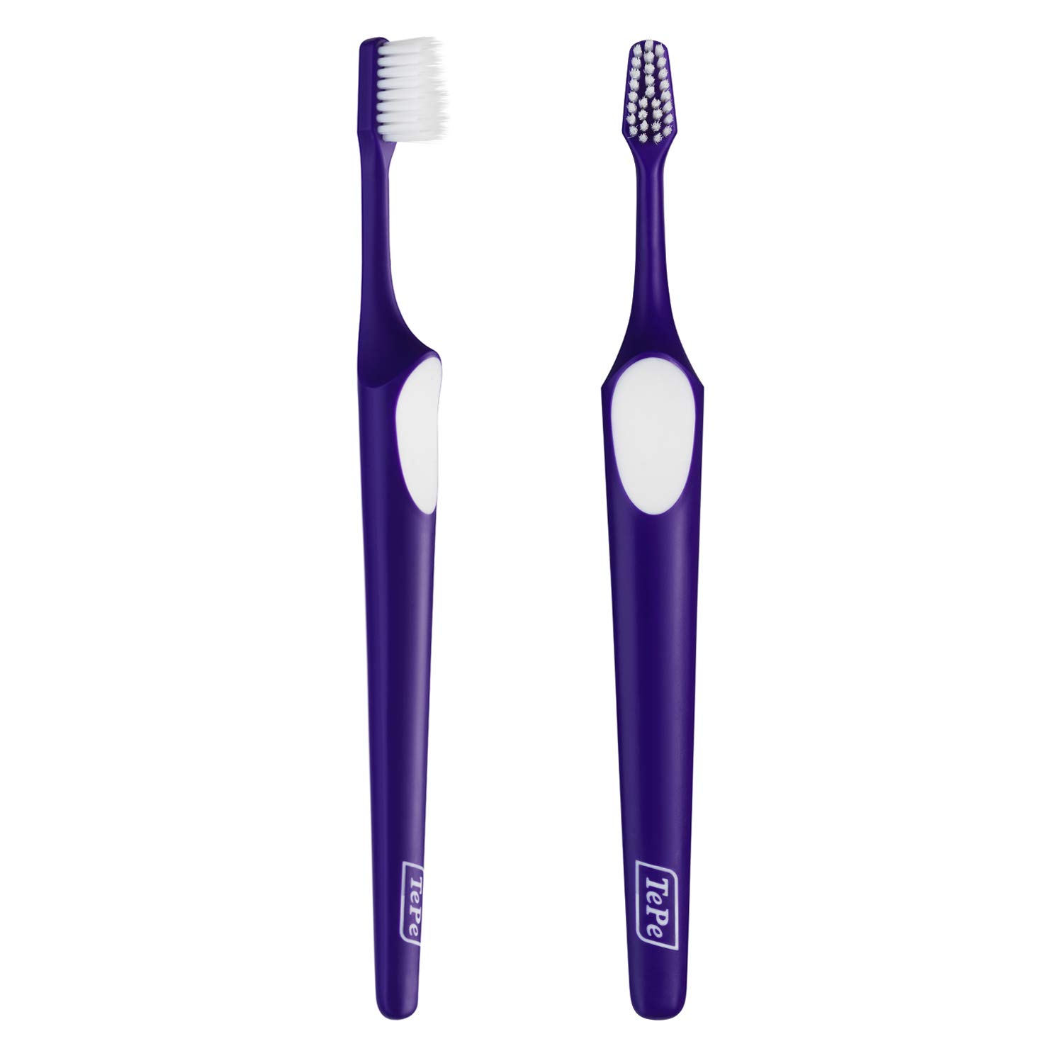 TePe Supreme Compact Toothbrush - Tapered Brush Shape with Short and Long Bristles for Optimal, Gentle Interdental Cleaning, Random Colour, 1x1