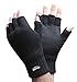 Mens 3M Thinsulate 40 gram Thermal Insulated Black Knit Winter Fingerless Gloves