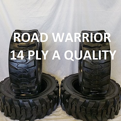 Set of 4 Tires 12-16.5 SKS 14 Ply Road Crew Tires for Bobcat