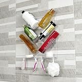 ShowerGem Shower Caddy Bath Organiser Shelf Blue Plastic Easy Install view 6