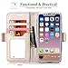 BeePole iPhone X Wallet Case, iPhone 10 Case with Card and Cash Slot - PU Leather Flip Case Cover for Apple 5.8