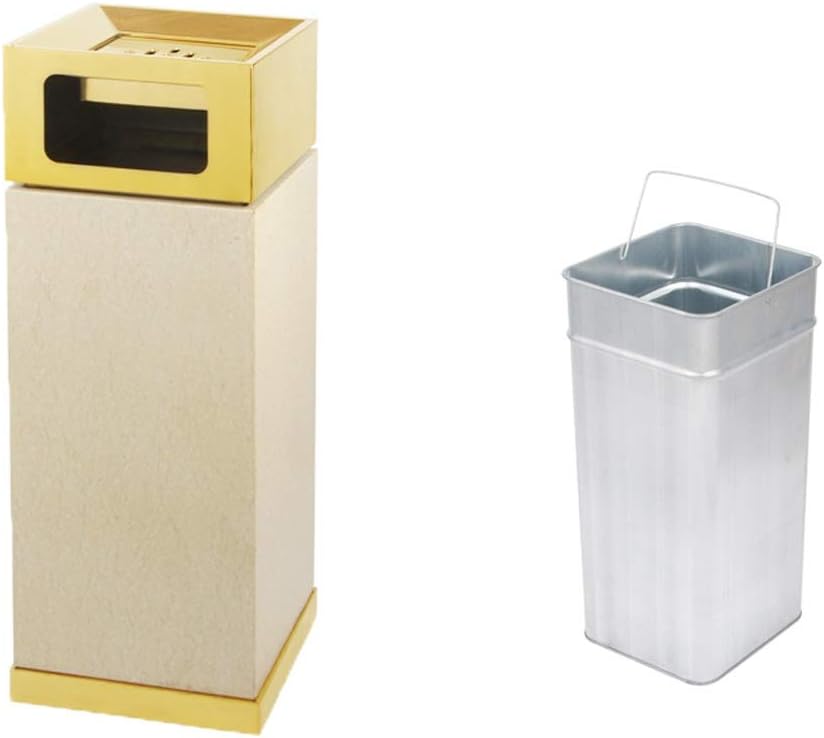 Outdoor Trash Cans Square Ash and Trash Trash Can, Vertical