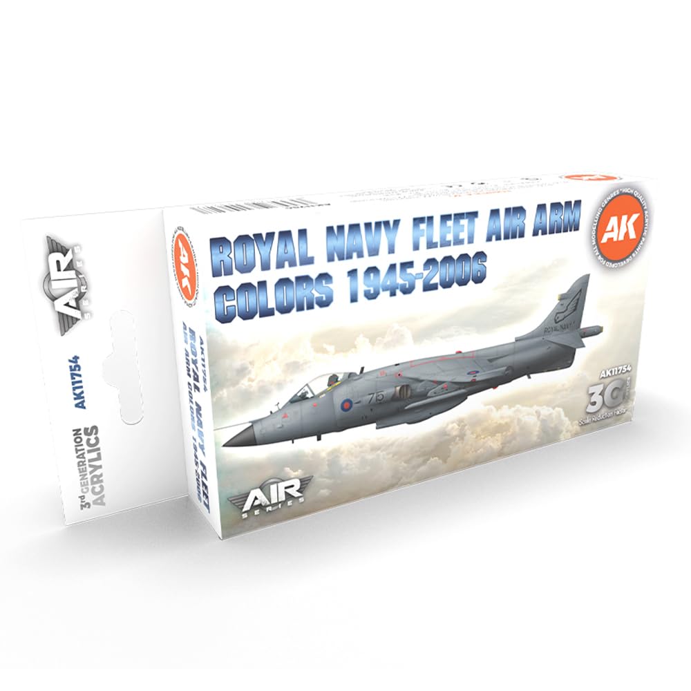AK Acrylics 3Gen AIRCRAFT SET AK11754 RN Fleet Air Arm Aircraft Colors 1945-2010 Set 3G (6 x 17 ml)