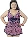 Women's Plus-Size Retro Print Two Piece Pin up Bathing Suits Swimdress