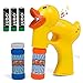 Bubble Gun Blower Machine Blaster  Duck Shape  with Music and Sounds - 2 Bubble Solution and Batteries Included