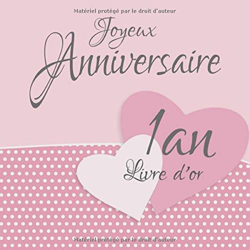 1 An Livre D Or I Joyeux Anniversaire I Felicitations Et Jolis Souvenirs I Vintage Rose I Anniversaire Decoration 1 An Fille Ou Garcon I Pour 60 Belles Photos I Idee Cadeau