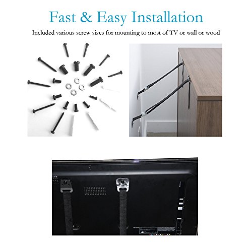 Anti Tip Furniture and TV Safety Straps Earthquake Proof Heavy Duty