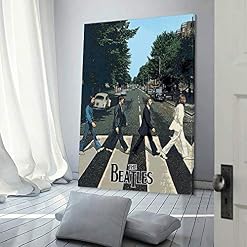 XYDQ Poster décoratif sur toile The Beatles Abbey Road 50 x 75 cm - Les Beatles, Paul McCartney, John Lennon, RIngo Starr, George Harrison XYDQ Poster décoratif sur toile The Beatles Abbey Road 50 x 75 cm – Image 3