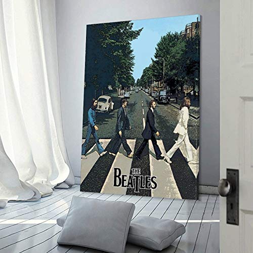 XYDQ Poster décoratif sur toile The Beatles Abbey Road 50 x 75 cm - Les Beatles, Paul McCartney, John Lennon, RIngo Starr, George Harrison XYDQ Poster décoratif sur toile The Beatles Abbey Road 50 x 75 cm – Image 4