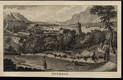 Dunkeld Fort of the Caledonians Scotland Highlands c.1780 antique engraved print