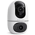 virtavo XD1 Indoor Security Camera, Dual-Lens & Split View, 360° PTZ Baby Monitor & Pet Cam, Motion Tracking, 2-Way Audio, Night Vision, Cloud/SD Storage, Phone App, 2.4GHz WiFi