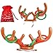 heytech Inflatable Reindeer, 2 Pack Inflatable Reindeer Antler Ring Toss Game for Christmas Party (2 Antlers&8 Rings& 1 Gift Bag)