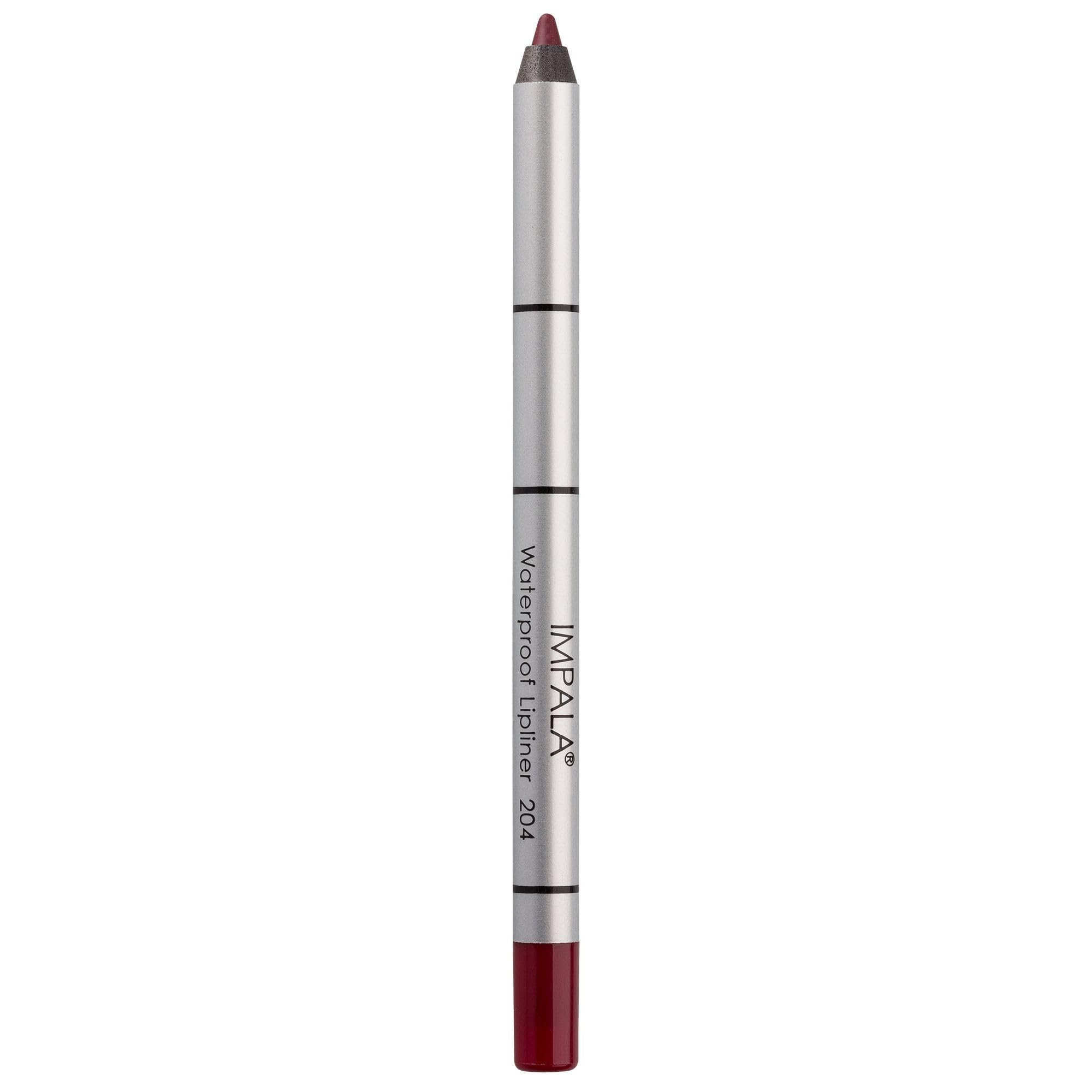 IMPALA | Creamy Waterproof Lip Pencil Dark Magenta Color 204 | Permanent Lip Liner | Waterproof Lip Pencil | Long-lasting Lip Liner | Volumizing Effect