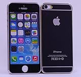 HYAIT Normal Colored Tempered Glass Cool Ultra-thin Back + Front cover shield protector Case for iPhone5 5s - Black